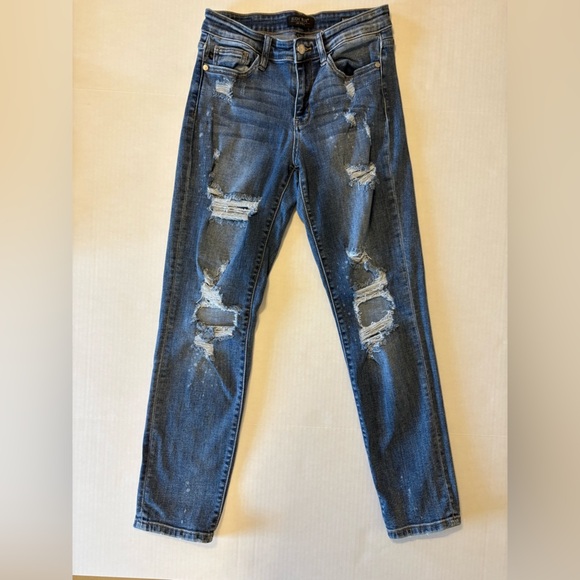 Judy Blue boyfriend fit distressed jeans size 5/27 - Picture 1 of 9